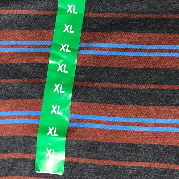 ‼️ Men’s Steel+Concrete Burgundy/Blue striped tee - Picture 2 of 6